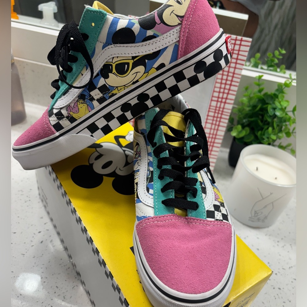 Limited 80s Mickey vans these are going for around $300 new 
Size 8 women